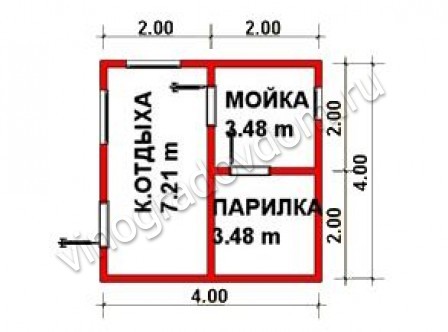 Баня «Анюта» 4х4 планировка поэтажная Баня «Анюта» 4х4 планировка