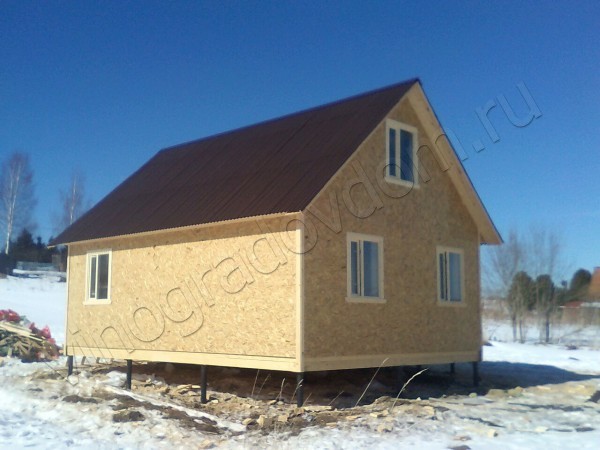 Дом 8х7.5 каркасно-щитовой в г.Кириши